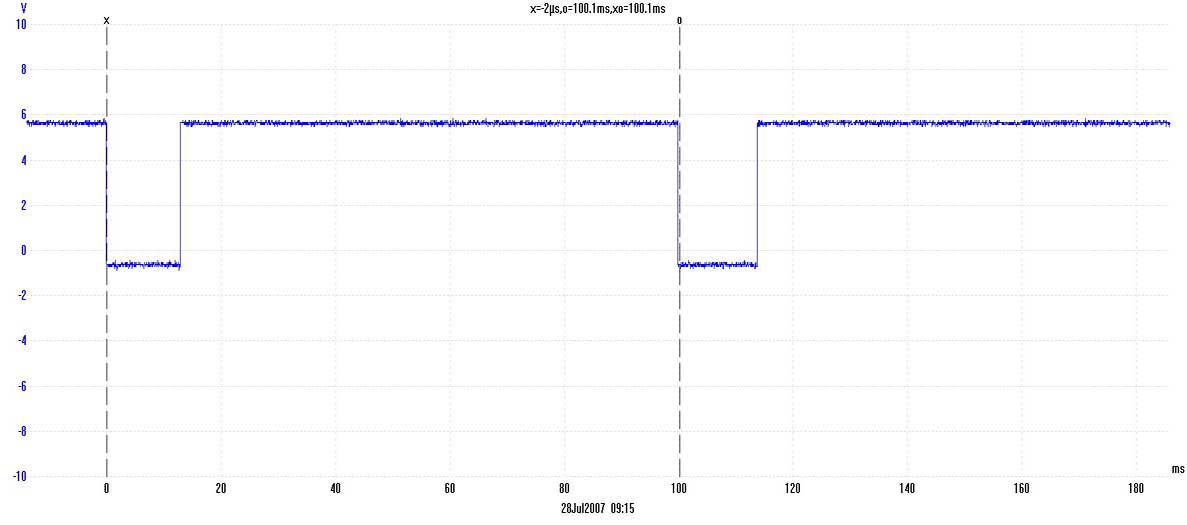 Hall sensor output at 10fps